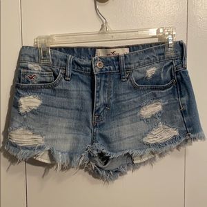 Hollister High Waisted Distressed Jean Shorts